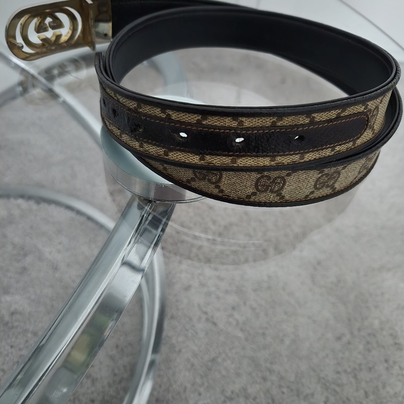 Gucci GG Logo interlocking monogram brown belt - Picture 4 of 6